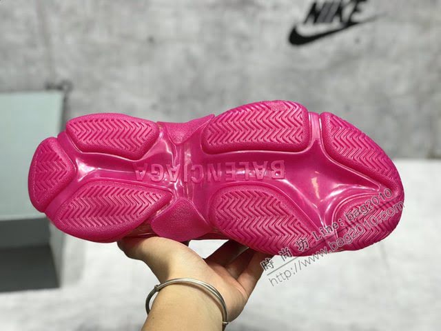 Balenciaga經典款男女鞋 巴黎世家頂級版本Triple S厚底氣墊大底LOGO老爹鞋 Balenciaga情侶款老爹鞋  hdbl1268